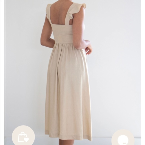 BASIC Linen dress.  Womens SMALL - Picture 2 of 4